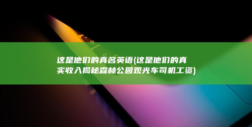 这是他们的真名英语 (这是他们的真实收入 揭秘森林公园观光车司机工资)